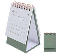 Didiseaon Mini Desk Calendar July 2026-December 2027 for Home Office School | Spiral-Bound Monthly Planner, Smooth Page Turning, Upright Twin-Wire Stand, Planning View for Study Timetables and Work Notes