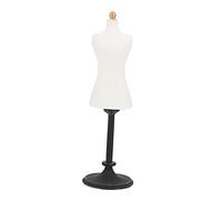 Didiseaon Mini Doll Dress Form with Base Mannequin Model for Doll Sewing Projects Arts Crafts for Miniature Display and Dollhouse Accessories White