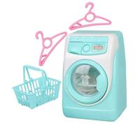 Didiseaon Mini Dollhouse Washing Machine for Educational Laundry Pretend Play with Cartoon Design Model for Early Learning and Hands Imagination