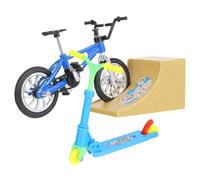 Didiseaon Mini Finger Bike Scooter Ramp Aluminum Alloy Plastic Finger Sports Small Stress Relief Game for Adults Versatile Tabletop Entertainment