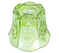 Didiseaon Mini Glass Lampshade Light Green for Table Lamps with Universal Compatibility and Heat Resistant Features, Elegant Vintage Design for Reading and Lighting Cozy Corners