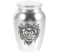 Didiseaon Mini Human Ashes Cremation Keepsake Urn for Adults, Silver Alloy Material with Bright Appearance and Lightweight Design, Memorial Container for Ashes