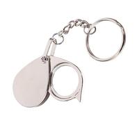 Didiseaon Mini Keychain Magnifier 15x Foldable Loupe Metal Keyring Retractable Glass Lens for Jewellery Appraisal Coins Stamps Antiques Map Reading