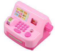 Didiseaon Mini Pink S Cash Register for Portable Sensory Learning Cashier Register for Math Skills and Social Play Compact Simulation for Teamwork and Logical Thinking