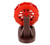 Didiseaon Mini Plastic Water Wheel Fountain for Fish Tank Landscape DIY Micro Waterfall Decor Stable Red Water Feature Ornament for Rockery and Aquarium