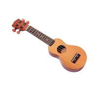 Didiseaon Mini Pocket Ukulele Spruce Top Sapele Fretboard 4-string Hawaiian Soprano Travel Ukulele with Sound Hole for Beginners and Adults