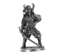 Didiseaon Mini Vintage Metal Samurai Figurine Micro Japanese Garden Statue Decorative Desktop Ornament Symbolizing Ancient Tradition and Cultural Heritage for Home and Office