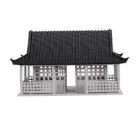 Didiseaon Miniature Chinese Building Statue for Bonsai Pavilion Decor, Plastic Material with Space-saving Design, Elegant Ancient Architecture Style for Micro Landscape Setups and Bookshelf