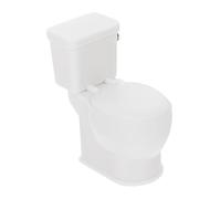 Didiseaon Miniature Doll House Toilet with Flushing Sound Realistic Mini Bathroom Accessory for Dollhouse Decoration White Miniature Dolls Accessory for Micro Landscaping