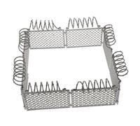 Didiseaon Miniature Grey Plastic Fence for Dollhouse and Boys Playset Accessories DIY Garden and Prison Scene Layouts Flexible Modular Design for Realistic Micro Landscape and Military War