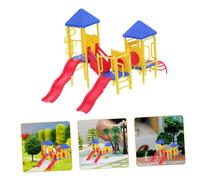 Didiseaon Miniature Playground Model Scale Smooth Edges Safe Plastic DIY Sand Table Scenery Prop for Doll House Decor Outdoor Indoor Ornament Random Color