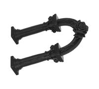 Didiseaon Miniature Roman Column Arch Model in Black Plastic, Classical Elegance Style with Easy Placement and Versatile Display, for Diorama Architecture Accessory and Miniature Wedding