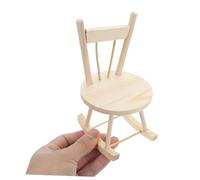 Didiseaon Miniature Wooden Chair for Dollhouse DIY Assembly Sturdy Tiny Furniture Accessory Living Decoration Ornament for Boys Pretend Play