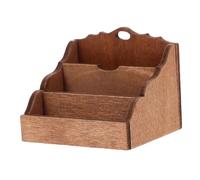 Didiseaon Miniature Wooden Storage Rack for Doll House Versatile Decorative Holder for Small Cloth Dolls Enhances Play for Creative Scenes