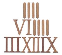 Didiseaon Modern Wooden Wall Clock with Roman Numerals for Office and Bedroom, Frameless 3d DIY Wall Clock Featuring Easy Installation and Stylish Minimalist Design