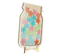 Didiseaon Motivational Reward Jar for Wooden Star Storage Chart for Home School and Classroom Encourages Creativity and Manual Skills and Versatile Reward System