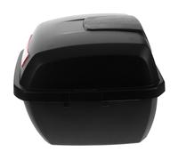Didiseaon Motorcycle Rear Storage Trunk Box with Lid Large Capacity Luggage Carrier for Scooter Moped ATV Motorbike Tool Organizer Easy Install Matte Black