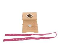 Didiseaon Moxibustion Box Single Hole Moxa Sticks Box Burner Wood Made with Adjustable Straps Efficient Heat Dissipation Khaki Portable Design for Relaxation on The Go