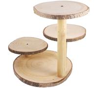 Didiseaon Multi Tier Wedding Cake Stand Rustic Wooden Cupcake Holder Tiered Tray Decor