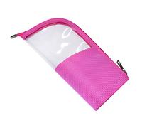 Didiseaon Multifunctional Travel Makeup Brush Holder Compact Cosmetic Brush Bag Rosy Easy to Clean TPU for Organizing and Cosmetics The Go