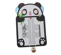 Didiseaon Musical Note Board and Rhythm Learning Cards for Kids, Five-line Staff Whiteboard Cartoon Panda Design, Music Study and Notation Flashcards for Beginner Music Education and Rhythm Training