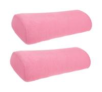 Didiseaon Nail Arm Rest Cushion Detachable and Washable 2pcs for Manicure Table Soft Fabric Semicircular Hand Pillow with Antislip Support and High Resilience for Nail Salon Use
