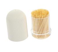 Didiseaon Natural Bamboo Wooden Toothpick Kit Pop-up Dispenser Case, Double-ended Tea Tree Toothpicks for Dental Cleaning and Oral Care, Portable Oral Hygiene Tool for Home and Travel