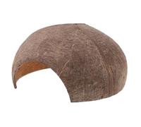 Didiseaon Natural Coconut Shell Reptile Hideout with Strong Load-bearing Capacity Safe Turtle Basking Platform and Secure Lizard Shelter Aquarium Decoration for Bearded Dragon and Crab