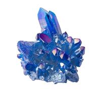 Didiseaon Natural Crystal Cluster Ornament Aquamarine Crystal Stone Improving The Living Environment Easy for Daily Washing Random Shape for Gardening Fish Tank Decor