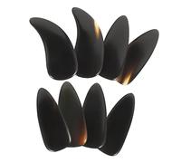 Didiseaon Natural Horn Guzheng Finger Picks, Professional Double-arc Large Size Nail Covers, 8 Pieces Fingertip Protection for Adult Guzheng Players