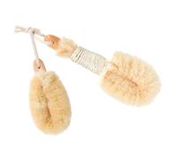 Didiseaon Natural Loofah Sponge Exfoliating Body Scrub Brush Sisal Fiber Bath Exfoliating for Dry Skin Brush 2pcs Set Large Small Sizes