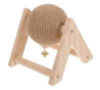 Didiseaon Natural Solid Rabbit Scratch with Sisal Ball Indoor Chewing and Claw Training for Kittens and Bunnies Stable Wear-resistant Pet Scratcher for Furniture Protection and Play