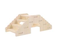 Didiseaon Natural Wood Hamster Ladder for Small Pets Smooth Safe Surface Climbing Bridge Cage Accessory for Russian Dwarf Hamsters and Gerbils Physical Activity Enhancer