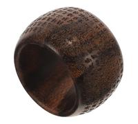 Didiseaon Natural Wooden Thumb Finger Ring for Men and Women Buddhist Pattern with Prajnaparamita Heart Engraving Cultural Jewelry Decoration for Daily Wear and Special Occasions