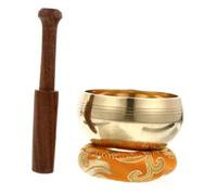 Didiseaon Nepal Handmade Copper Meditation Singing Bowl 8cm with Black Wooden Striker and Cushion for Yoga Healing and Buddhist Mindfulness Supplies Random Color
