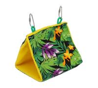 Didiseaon Nest Hammock for Parrots Lightweight Comfortable Hanging Bed for Birds Tropical Print for Canaries Larks and Budgies