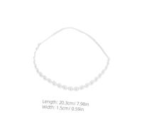 Didiseaon Newborn Photography Headband Soft Ivory Pearl Hairband Adjustable Jewelry for Newborns and Comfortable Lightweight Hair Accessory for Full Moon and Day Shoots