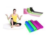 Didiseaon Non-toxic Latex Yoga Stretch Bands for Exercise and Physical Therapy Elastic Resistance Bands for Strength Training Bodybuilding Rehabilitation Compact and Portable Purple Fitness