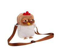 Didiseaon Novelty Plush Chicken Crossbody Bag for Lightweight Soft Shoulder Purse Cute Cartoon Hen Shape Comfortable Carry for School Travel and Shopping