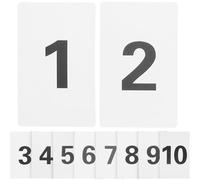 Didiseaon Number Digital Cards 1-10 Plastic Table Cards for Home and Professional Use, Flexible