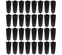 Didiseaon Nursery Grow Bags with Root Aeration Feature Plastic Black 50pcs Sturdy and Thickened Material to Increase Plant Survival Rate for Small Plants and Vegetables for Garden Use