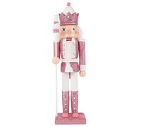 Didiseaon Nutcracker Christmas Decorations: Pink Nutcracker Soldier 12 Inch /31cm Wooden Nut Cracker Figures Decorative Ornament for Xmas New Year Favor, Home Office Living Room Holiday Decor