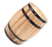 Didiseaon Oak Wooden Barrel Decorative Whiskey Barrel Craft Brown Wood Retro Lifelike Decor for Beer Festival Time Photography Handmade Display