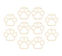 Didiseaon of Paw-Shaped Unfinished Wood Slices Dog Shape Suitable for Painting 10 Sets Dog Shape Wooden Pieces Fine Workmanship for Arts and Crafts Projects and Unique Decorative Party