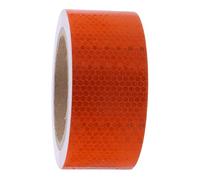 Didiseaon Orange Reflective Tape PVC Self Adhesive Night Warning Sticker for Outdoor Safety Wet Floor Decals Trailer Marker Slippery Surface Alert
