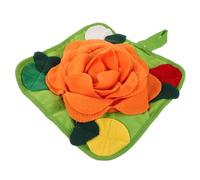 Didiseaon Orange Slow Feeding Mat for Small Animals and Rabbits, Sturdy Polyester Foraging Enhancing Activity Levels and Intelligence, for Home Use and Travel