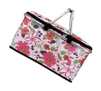 Didiseaon Outdoor Large Insulated Lunch Basket with Folding Design, Waterproof Oxford Cloth and Aluminium Frame, for Travel and School Use