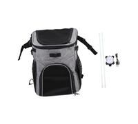 Didiseaon Outdoor Pet Carrier Bag with Adjustable Straps for Bikes Breathable Multipurpose Dog and Cat Storage Backpack in Grey Convenient Lightweight Pet Bike Tote for Travel and Daily Use