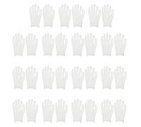 Didiseaon Overnight Moisturizing Gloves 21cm 15 Pairs Cotton White Comfortable and Intensive Hydration Treatment Spa Gloves Economic Size L for Hand Skin for Bedtime Use