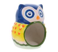 Didiseaon Owl Shaped Ceramic Hamster House Adorable Sleeping Bed for Pets Durable Design Hideout for Hamsters Chinchillas and Hedgehogs Lightweight and Portable Rest